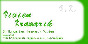 vivien kramarik business card